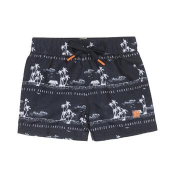  DJ DutchJeans Island Zwart/Wit Zwemshort