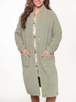 LingaDore Night Fluffy Groen Badjas
