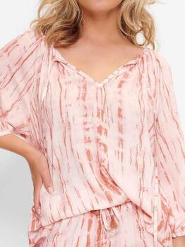 LingaDore Night Tie-Dye Hippie Oranje/Print Slaapshirt