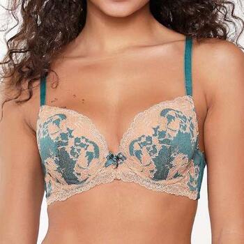 LingaDore  Turquoise & Sand Turquoise/Print Push Up bh