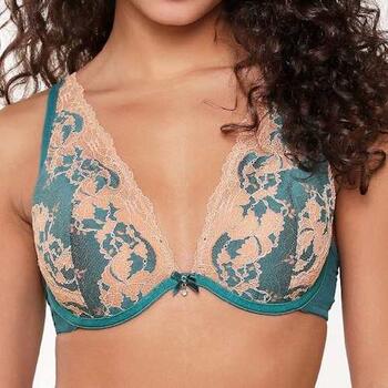 LingaDore  Turquoise & Sand Turquoise/Print Voorgevormde bh
