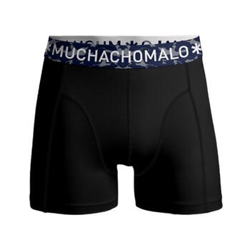 Muchachomalo Light Cotton Solid Zwart/Paars Boxershort