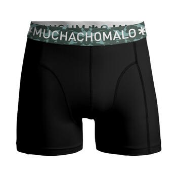 Muchachomalo Light Cotton Solid Zwart/Groen Boxershort