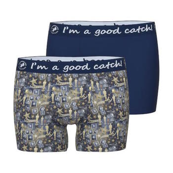 A Fish Named Fred Oscar Marine Blauw/Print Boxershort