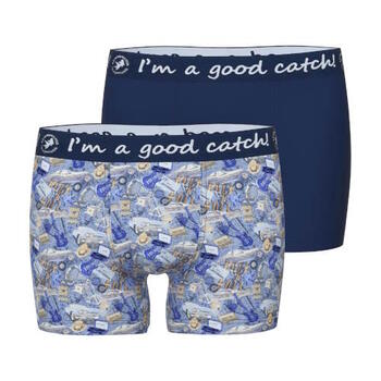 A Fish Named Fred Guitars Blauw/Print Boxershort