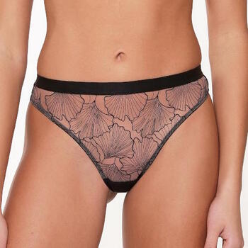 LingaDore Black Flower Zwart String