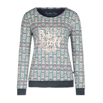 Charlie Choe Cold Days Groen/Print Slaapshirt