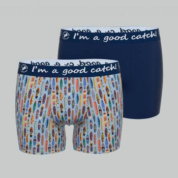 A Fish Named Fred Surf Boards Marine Blauw/Print Boxershort