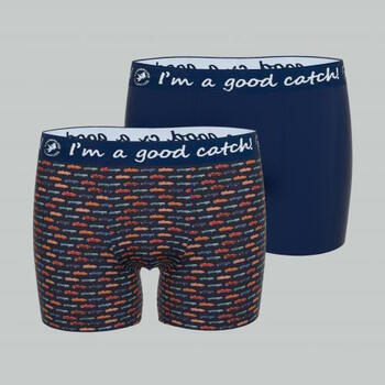 A Fish Named Fred Classic cars Marine Blauw/Print Boxershort