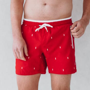 Bomain Basic Rood/Wit Zwemshort