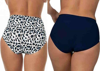 After Eden Unlimited Marine Blauw/Print High Brief