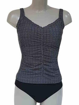 Bomain Dot Zwart/Wit Tankini Set