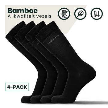 Bamboosa Jason Zwart Sokken