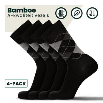 Bamboosa Steve Zwart/Print Sokken