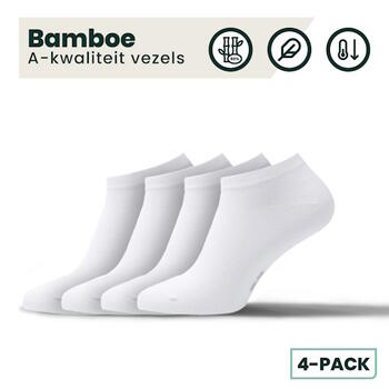 Bamboosa Jordan Wit Sneaker Sokken
