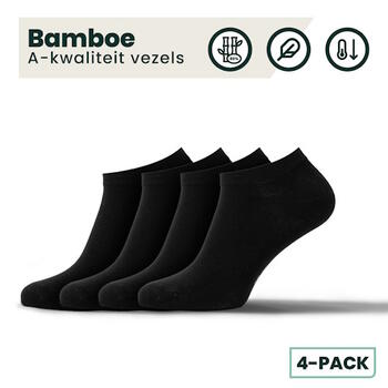 Bamboosa Jordan Zwart Sneaker Sokken