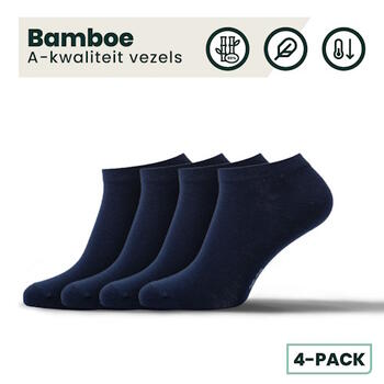 Bamboosa Jordan Marine Blauw Sneaker Sokken