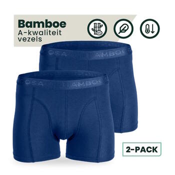 Bamboosa Lewis Marine Blauw Bamboe Boxershort
