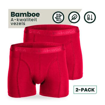 Bamboosa Lewis Rood Bamboe Boxershort