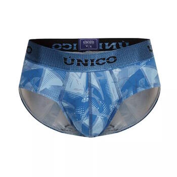 Mundo Unico Escantillon Blauw/Print Heren Slip