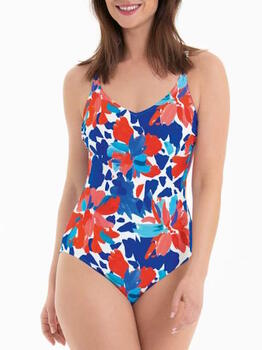 Rosa Faia Badmode Emiko Marine Blauw/Rood Badpak
