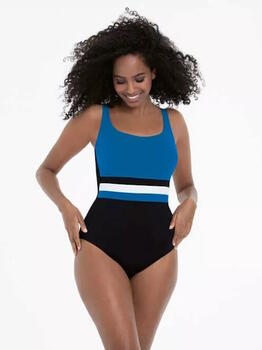 Rosa Faia Badmode Cassandra Zwart/Blauw Badpak