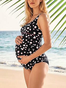 Anita Badmode Hatutu Zwart/Print Zwangerschap Tankini