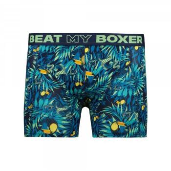 Beat My Boxer Toucan Jungle Blauw/Print Boxershort