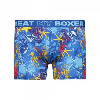 Beat My Boxer Space Blauw/Print Boxershort