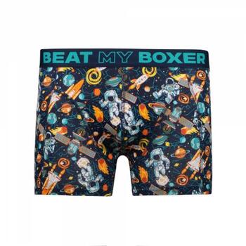 Beat My Boxer Space Zwart/Print Boxershort