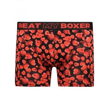 Beat My Boxer Hearts Zwart/Rood Boxershort