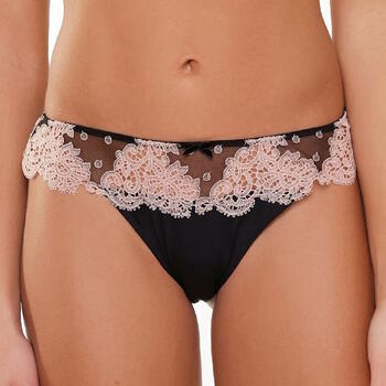 LingaDore black and cream Zwart String