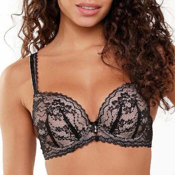 LingaDore Depths of black lingerie Zwart Push Up bh