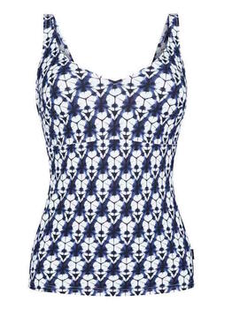 Rosa Faia Badmode Noemi Blauw/Wit Tankini Top
