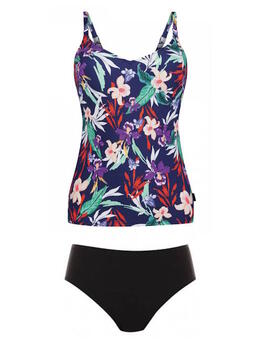 Anita Badmode Malaika Blauw/Print Tankini Set