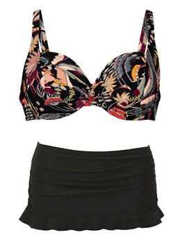Rosa Faia Badmode Hermine Zwart/Roze Bikini Set