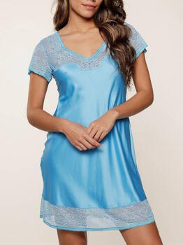 LingaDore Night Bonny Blue Blauw Nachthemd
