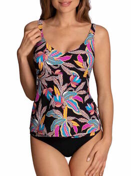 Rosa Faia Badmode Noemi Zwart/Print Tankini Top