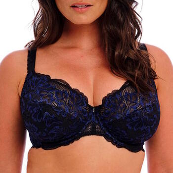 Fantasie Lingerie Emmaline Zwart/Blauw Niet voorgevormde bh