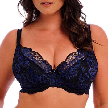 Fantasie Lingerie Emmaline Zwart/Blauw Niet voorgevormde bh