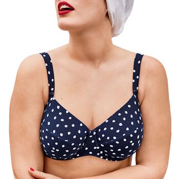 Rosa Faia Badmode Luna Blauw/Wit Soft-Cup Bikinitop