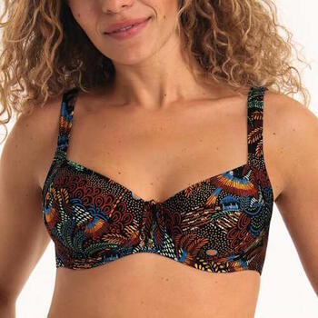 Rosa Faia Badmode Sibel Zwart/Print Soft-Cup Bikinitop