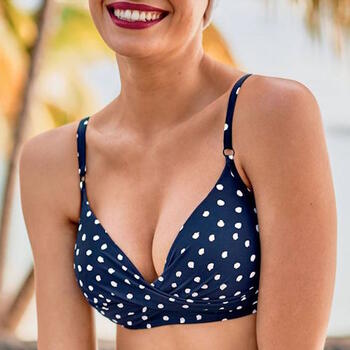 Rosa Faia Badmode Maja Marine Blauw/Wit Voorgevormde Bikinitop
