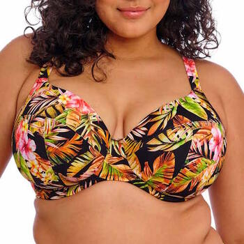 Elomi Swim Tiger Valley Zwart Soft-Cup Bikinitop