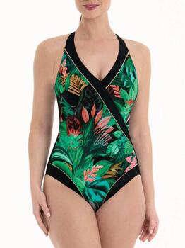 Anita Badmode Nuria Zwart/Groen Badpak