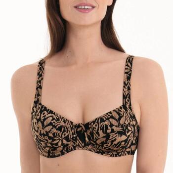 Rosa Faia Badmode Sibel Zwart/Bruin Soft-Cup Bikinitop