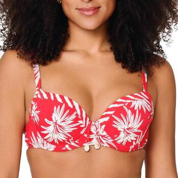 LingaDore Beach Fresh Flowers Rood Voorgevormde Bikinitop