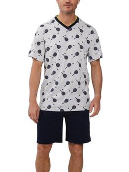 Pastunette Heren Grijs Shortama