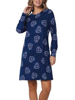 Rebelle Dames Marine Blauw Nachthemd
