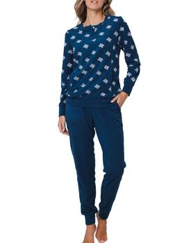 Pastunette Dames Marine Blauw Pyjama